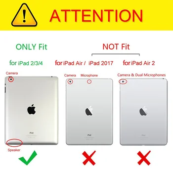 Tablet Case for iPad 4 9.7 Prípade palcový Model A1458 A1459 A1460 Auto Wake Spánku Smart Cover Folio Kryt s Perom+Film