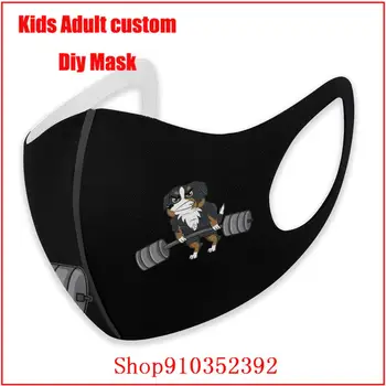 TELOCVIČŇA Bernese Horský Pes Vzpierania Kulturistike DIY deti móda maska umývateľný tvár masku deti úst maska s dizajn zábavné