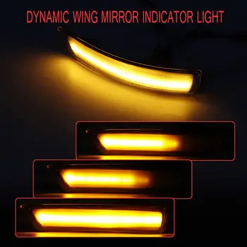 Tečie Led Dynamický Zase Signál Led Bočné Krídlo Spätné Zrkadlo Indikátor Blinker Repeater Svetlo pre Mondeo 4 pre Ford Focus mk2 3