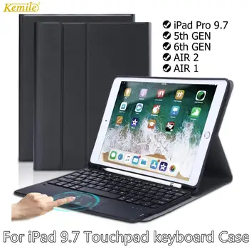 Touchpad keyboard Case For iPad 9.7 2018 2017 Prípade W Ceruzka Držiak na Stojan, obal Na iPad Pro 9.7 Vzduchu 2 9.7 Prípade, myši, klávesnice