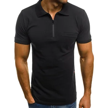 Tričko Osobnosti Bežné Tenký, Krátky Rukáv Vrecká T Košele, Mens Top Solid farba Blúzky, muži oblečenie 2019