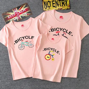 TUONXYE Rodiny Zodpovedajúce Oblečenie Matka, Dcéra, Syn Oblečenie Žien Mama Krátke Rukávy Baby Girl Chlapci Cyklistické Tričko