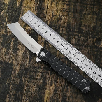 TWOSUN D2 ocele čepeľ zliatiny titánu guľkové ložisko skladací nôž outdoor camping lov výchovy k DEMOKRATICKÉMU občianstvu, self-defense nástroj darček nože TS40