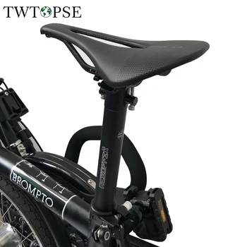 TWTOPSE Hliníkové Kolo Cyklistické sedlovky Pre Brompton Anemos ROK YT Skladací Bicykel 31.8 mm, Dĺžka 580 mm Odolný Bike Sedlovka 330g