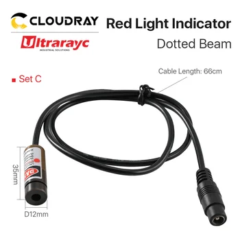 Ultrarayc Riadku Červené Locator 650nm Infračervené Nastaviteľné Laser Modul Locator 0-5mW a 5-10mW pre Vlákna, Označenie alebo Rezací Stroj