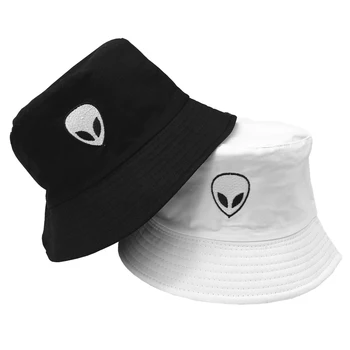 Unisex Vyšívané Cudzie Skladacia Vedierko Hat Beach Sun Hat Ulici pokrývku hlavy Rybár Vonkajší Spp Mužov a Ženy, Klobúk