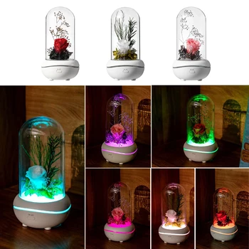 USB Tvorivé Konzervované Kvetinová Vôňa Lampa Aróma Difuzér, Prenosné Farebné Atmosféru Svetla Nabíjateľná Aróma Difuzér, Dom