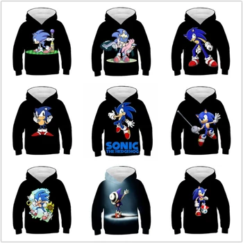 V pohode pre chlapca 3D animovaný Sonic the hedgehog tlač s Kapucňou, deti, oblečenie, Pulóvre, Mikiny vrchné oblečenie s Kapucňou, deti, dievčatá, topy