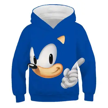 V pohode pre chlapca 3D animovaný Sonic the hedgehog tlač s Kapucňou, deti, oblečenie, Pulóvre, Mikiny vrchné oblečenie s Kapucňou, deti, dievčatá, topy