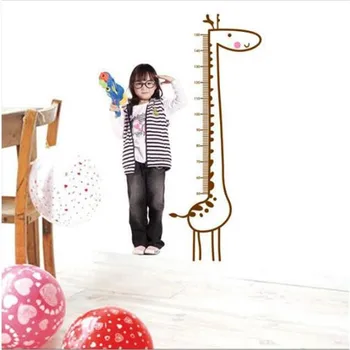 Veľké Žirafa, Výška graf Nálepky rásť pravítko Samolepky na Stenu Dieťa Výška Opatrenie Na dvere Výzdoba detskej Izby