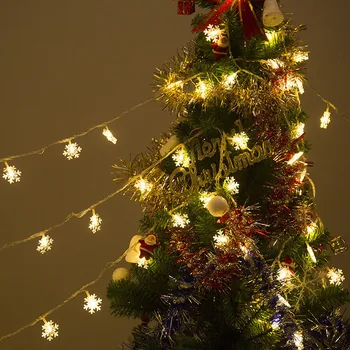 Vianočný Strom Dekorácie Pre domov Svetlá Led Snowflake String pendantLight Nový Rok Dovolenku Svadobné Party Dekoratívne Osvetlenie