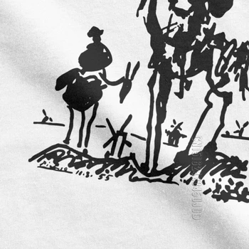 Vtipné Picasso, T Košele Umenie Maľba Rytier Don Quijote De T-Shirt Mužov Okolo Krku Bavlna Camisetas Muž Tees Letné Oblečenie