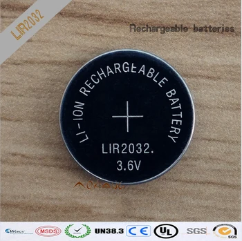 Vysoká kvalita 20pcs/veľa LIR2032 3.6 V, Li-on Nabíjateľná Tlačidlo okrúhlu Batériu Môže Vymeniť CR2032, pre hodinky