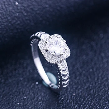 Vysoká Kvalita 925 Sterling Silver Ring šumivé AAA Zirkón Prst Prstene pre Ženy S925 Strieborné Šperky, Zásnubné Dary