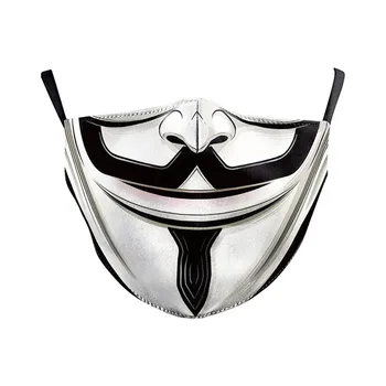 Vytlačené Opakovane Umývateľný Maska proti Prachu Textílie PM2.5 Filtra Ochranné Úst Tvár Masky pre Dospelých Módne Proti znečisteniu Úst Čiapky