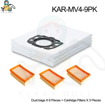 Výmena náhradných dielov, Karcher vysávač tašky filtre pre Karcher WD4 WD5 WD6 premium MV4 MV5 MV6 2.863-005.0 2.863-006.0