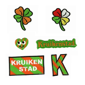 Výšivky Škvrny Kruikenstad, Karneval, Oslava Festival Four Leaf Clover Žehlička na Znak Vyšívané Odznaky pre Bunda Klobúk
