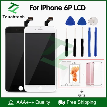 White&Black OEM Displej Pre iPhone 6 6 Plus 6 X Plus Displej LCD Náhradné Displej s 3D Dotykový Displej Digitalizátorom. Montáž