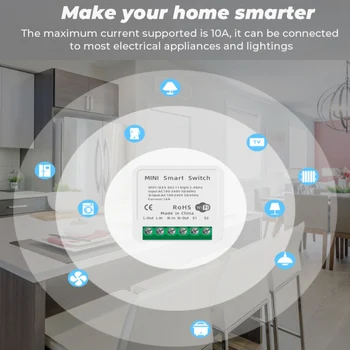 Wifi Smart Light Switch Diy Istič Modul Diaľkového Ovládania Práce S Alexa Domovská Stránka Google Skupiny Ovládanie