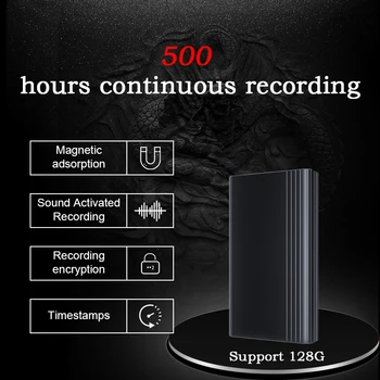 XIXI SPY 500 hodín nahrávania Hlasový záznamník hlasový záznam pero zvuku zvuk mini aktivovaný digitálny profesionálny micro flash drive