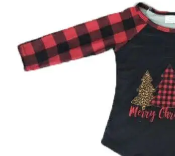 Z 2019 najnovšie Vianočné detí nosenie Veselé Vianoce slovo tlač módne dievča boutique 2 kusy nastaviť