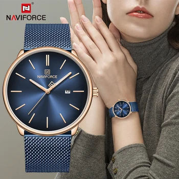 Ženy Hodinky NAVIFORCE Jednoduché Módne Dámske Náramkové hodinky Quartz Zobrazenie Dátumu Nepremokavé Hodiny Žena dievčatá darček Relogio Feminino